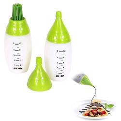 JUSTDOLIFE Oil Brush Multi-function Oil Bottle Creative Food Grade Silicone Basting Brush with Oil Bottle