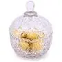 Glass Jar Embossed Candy Bowl with Lid, Crystal Lid Storage Tank, for Wedding Promotion (Diameter: 4.2 Inches) Glass Jar Embossed Candy Bowl with Lid, Crystal Lid Storage Tank, for Wedding Promotion (Diameter: 4.2 Inches)