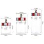 HOUSIYU Candy Jar Carousel Creative Glass Sealed Cans Home Coffee Tea Candy Coffee Beans Storage Tank Bathroom Accessories Storage Container, 14.5x10cm