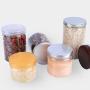 UPKOCH 10pcs 500ml Clear Plastic Containers Transparent Storage Container with Lids for Cookies Tea