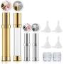 Plastic Airless Spray and Pump Bottles Travel Size Empty Refillable Vacuum Foundation Containers with Lids for Cosmetic Skincare Perfume Liquids Lotion, with 2pcs 5g Cream boxes 4pcs Small Funnels