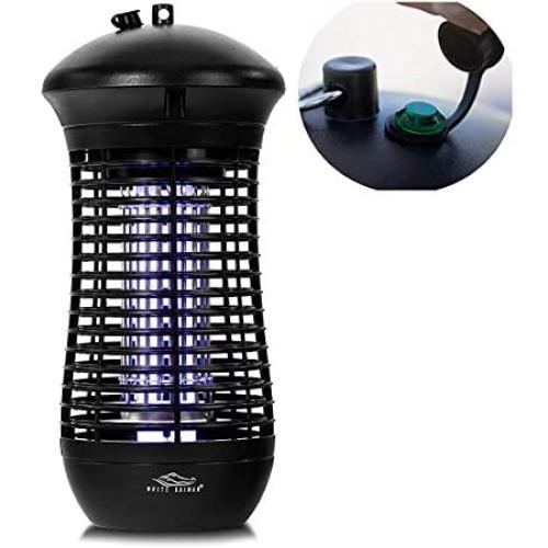 White Kaiman Bug Zapper w/ Dusk to Dawn Built in Light Sensor ~ 4000v Zapping Power Mosquito Killer and Insect Zapper ~ 1500 Sq. Ft Coverage ~ 18W UVA Replaceable Bulb &120v 3.5ft Power Cord