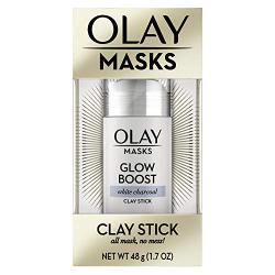 Face Masks by Olay, Clay Charcoal Facial Mask Stick, Glow Boost White Charcoal, 1.7 Oz