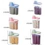 HOMELUNY Set of 4 Plastic Food Storage Containers Kitchen Airtight Jars Storage Box Cereal Storage Container Jars for Candy, Cookie, Rice, Sugar,Flour,Snacks Keeping Food Dry & Fresh Large Green