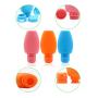 Silicone Travel Bottle 2.64 oz Leak Proof Cosmetic Travel Containers Set Shampoo Bottles Squeeze Refillable Empty Small Toiletry Bottles Travel Tubes For Liquids BPA Free (Orange)