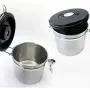 joyMerit Airtight Kaffeebehälter Edelstahl | Kaffee Dose Behälter mit Verriegelungsklemme, CO2-Ventilkappe & Datumsverfolgung – L Größe