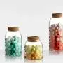 Réservoir Transparent en Ver de 500ml avec Bouchon (Bouchon de Forme Bouton, S) pour Aliments, Graines, Contenant Scellé Réservoir Transparent en Ver de 500ml avec Bouchon (Bouchon de Forme Bouton, S) pour Aliments, Graines, Contenant Scellé
