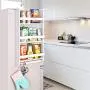 Kühlschrank Seitenspender Regal, Sunix Hochwertige Weiße Farbe 3stufige Küchenorganizer Gewürzregal, Kühlschrank Seitenspender Holzregal, Weiß