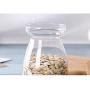 UPKOCH Glass Storage Jar Kitchen Food Storage Canisters Container With Airtight Lid 550ml