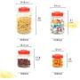 Portable sealed glass storage jars food grains for honey candy dried fruit snacks storage dispenser Containers (Size : 1500ml)