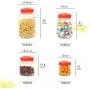Portable sealed glass storage jars food grains for honey candy dried fruit snacks storage dispenser Containers (Size : 1500ml) Portable sealed glass storage jars food grains for honey candy dried fruit snacks storage dispenser Containers (Size : 1500ml)