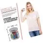vivaBKK Hexagonale Mini Glasbehälter mit Silberdeckeln und Etiketten 1,5 oz Pack von 24 Stück