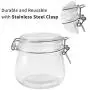 Bouteilles de conservation en verre Betrome 16 OZ avec couvercle en caoutchouc étanche, réutilisables, pour cuisine, stockage de confiture, gelée, miel, haricots, épices (6 pièces) Bouteilles de conservation en verre Betrome 16 OZ avec couvercle en caoutchouc étanche, réutilisables, pour cuisine, stockage de confiture, gelée, miel, haricots, épices (6 pièces)