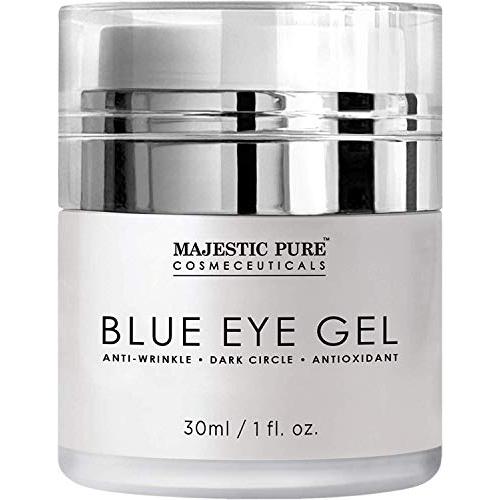 Majestic Pure Blue Eye Gel - Reduce the Appearances of Dark Circles, Puffiness, Bags and Wrinkles - Eye Cream for Under and Around Eyes - 1.0 fl. oz.