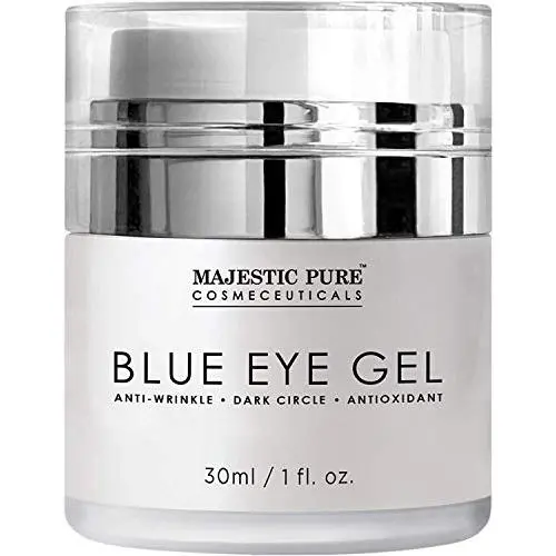 Majestic Pure Blue Eye Gel - Reduce the Appearances of Dark Circles, Puffiness, Bags and Wrinkles - Eye Cream for Under and Around Eyes - 1.0 fl. oz.