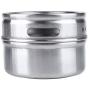 6 Piece Magnetic Stainless Steel Spice Jars with Trestle Lid, Multipurpose Spice Tin for Kitchen A Perfect Gift for Mothers’Day