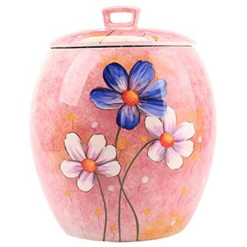 Schüssel für Reisaufbewahrung, stilvolles Küchen-Dekor, Getreide-Dispenser, Versiegelung, feuchtigkeitsdichter Jar, Porzellan-Zylinder, Organisationsset (Farbe: Rosa, Größe: 3136cm)