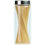 Home Intuition Round Glass Canister Set with Stainless Steel Lids, 4 Pieces