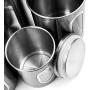 Deppon 4-Piece Canister Set Stainless Steel with Airtight Lids and Plexi-Glass Window Large for Flour Sugar Tea Coffee Nuts Food Storage (Silver)