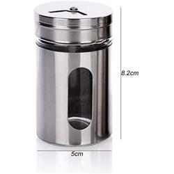 Stainless Steel Spice Shaker Jar Sugar Salt Pepper Herbs Toothpick Storage Bottle Bbq Spice Storage Bottle Kitchen Tool,B