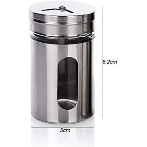 Stainless Steel Spice Shaker Jar Sugar Salt Pepper Herbs Toothpick Storage Bottle Bbq Spice Storage Bottle Kitchen Tool,B