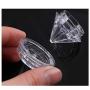 RONRONS 30 Pieces 5 Gram Diamond Shaped Cosmetic Containers Empty Clear Travel Jar Pot