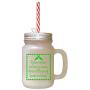 Green Because Someone Love Heaven Little Piece Heaven Frosted Glass Mason Jar With Straw