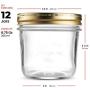 Bormioli Quattro Stagioni Wide Mouth Mason Jars 6 ? Ounce Glass Jar with Metal Airtight Lid Canning Jar for Jam, Jelly, Honey, Great Pickling, Preserving, Meal Prep, Food Storage, Salad Jar (12 Pack)