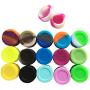 SZBS Silicone Containers Jars 50pcs/lot 3ml Mini Assorted Color Storage Container For Dabs Wax Oil Round Shape Concentrate Containers Wax Silicone Jars (50)