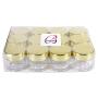 Beauticom 7 Gram / 7 ML (Quantity: 24 Pieces) Thick Wall Round Leak Proof Clear Acrylic Jars with GOLD Lids for Beauty, Cream, Cosmetics, Salves, Scrubs