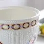 Lebensmittelbehälter Küche mit Deckeln, Große Belüftete Glasbehälter, Haferdispenser, Keramik-Tüten, Rustikaler Wohnkühlschrank, Küchenorganisation und Lagerung 5L-Weiß