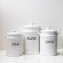 Home Essentials Fiddle & Fern Set Of 3 Prep Canisters With Handles