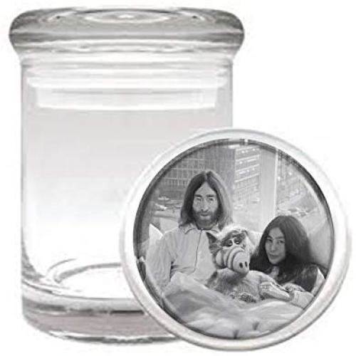 John, Yoko and ALF Funny Weird Medical Odorless Glass Jar