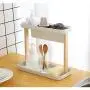 Étagère d'rangement pour épices en 2 niveaux, support de bouteilles libre-service, pour comptoir de cuisine salle de bain, organisateur de rangement en plastique, étagère polyvalente pour bureau et maison. Étagère d'rangement pour épices en 2 niveaux, support de bouteilles libre-service, pour comptoir de cuisine salle de bain, organisateur de rangement en plastique, étagère polyvalente pour bureau et maison.