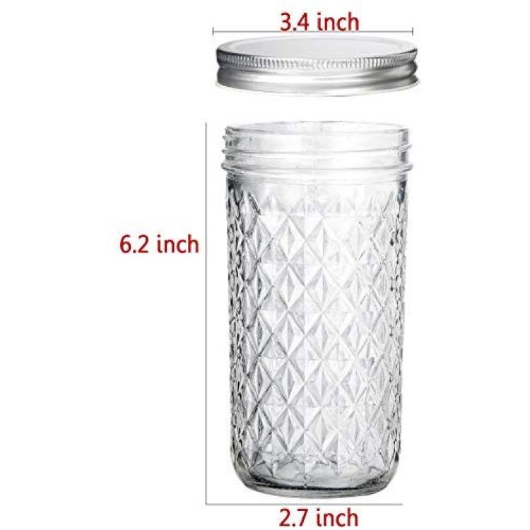  VERONES Mason Jars 12 OZ, Canning Jars Jelly Jars With Regular  Lids, Ideal for Jam, Honey, Wedding Favors, Shower Favors,15 PACK: Home &  Kitchen