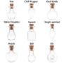 Glass Jars Bottles With Cork Stoppers 5pcs/pack Mini Empty Sample Jars Glass Cork Bottles Wishing Bottle Wedding Home Decoration Pendants Cork Stopper Storage Vial