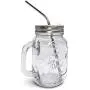 Mason Jar Mugs with Handle, Regular Mouth Colorful Lids with 2 Reusable Stainless Steel Straw, Set of 2 (Silver), Kitchen GLASS 16 oz Jars,''Refreshing Ice Cold Drink'' & Dishwasher Safe Mason Jar Mugs with Handle, Regular Mouth Colorful Lids with 2 Reusable Stainless Steel Straw, Set of 2 (Silver), Kitchen GLASS 16 oz Jars,''Refreshing Ice Cold Drink'' & Dishwasher Safe