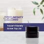 Infinity Jars 5 Ml (.17 fl oz) Palm Size Black Ultraviolet Glass Screwtop Jar 3-Pack