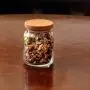 Clear Glass Jar with Wooden Airtight Lid | Small (9 3/4 oz - 290cc) | Kitchen, Pantry Organization, Food Storage Container | Cookie, Spice Organizer |