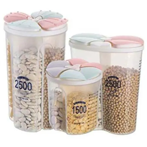 Boîte de Rangement Alimentaire, Bocal pour Riz, Haricots, Fruits Secs, Fermeture Étanchée pour Cuisine, Réservoir de Stockage