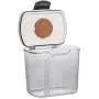 Conteneur de stockage transparent pour sucre roux progressif. Conteneur de stockage transparent pour sucre roux progressif.