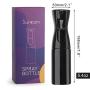 Mist Bottles for Hair, Suream 5.4oz/160ml Black Continuous Mist Spray Mister for Curly Hair, Empty Plastic Refillable Water Houseplant Sprayer for Salon Use, Planting, Gardening, Ironing and Cleaning