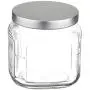 Bocal en verre 16 oz (473 ml) Anchor Hocking avec couvercle en aluminium brossé
