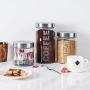 Glass Canister Set with Stainless Steel Lids 57/44/29 Ounce for Coffee, Sugar and Tea (3-Piece Assorted)