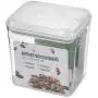 Conteniteurs Square Transparents en Plastique pour Stockage Alimentaire, Récipients d'Huile Essentielle, Conservateurs en Plastique Transparent pour Farine, Céréales, Café, Riz, Aliments Secs, 1700ml