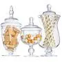 Transparent glass jar candy jar large food storage tank Canister Storage bottle wedding table decoration 3pcs/Set,Clear Transparent glass jar candy jar large food storage tank Canister Storage bottle wedding table decoration 3pcs/Set,Clear