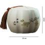 Eterly Chinesischer Tee-Dose, Handgefertigte Keramik-Tee-Siegelkanne, Tee-Aufbewahrungskanister, Feuchtigkeitsdichter Teezubehör mit Member-A 10x12cm (4x5inch) (Farbe: A, Größe: 10x12cm (4x5inch))