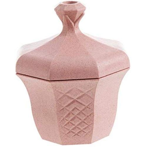Dichtheitsbehälter für Lebensmittel, Küchenglastopf, Feuchtigkeitsdichter Behälter, Multi-Purpose-Glasbehälter, Marmeladenglas, Cruet, Plastik-Dichtungsgläser, (Farbe: Rosa Hexagon)
