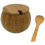 Xigeapg Kitchen Bamboo Natural Salt Shaker Household Spice Bottle With Lid Storage Box Kitchen Accessories Seasoning Jar Wood Color Bamboo Wood