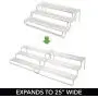 mDesign Adjustable, Expandable Kitchen Wire Metal Storage Cabinet, Cupboard, Food Pantry, Shelf Organizer Spice Bottle Rack Holder - 3 Level Storage - Up to 25" Wide - Satin mDesign Adjustable, Expandable Kitchen Wire Metal Storage Cabinet, Cupboard, Food Pantry, Shelf Organizer Spice Bottle Rack Holder - 3 Level Storage - Up to 25" Wide - Satin